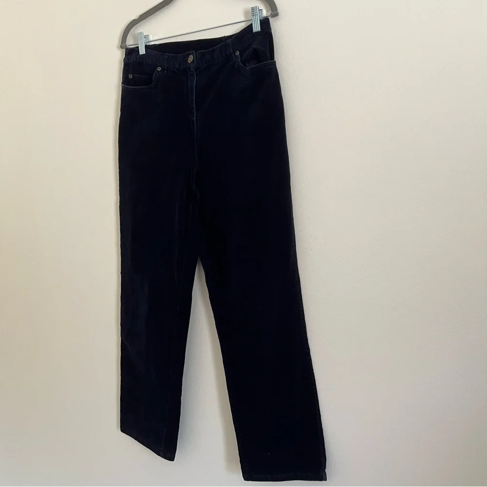 🛍️Ruby Rd. Women Straight Leg Corduroy Pants Navy Blue sz 8 Cotton Work Gorpcore